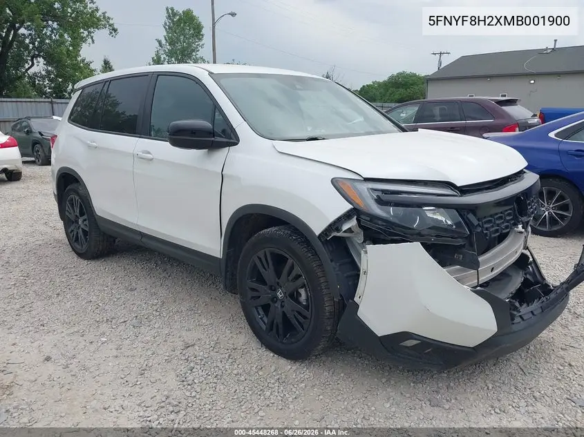 2021 Honda Passport Awd Sport VIN: 5FNYF8H2XMB001900 Lot: 45448268