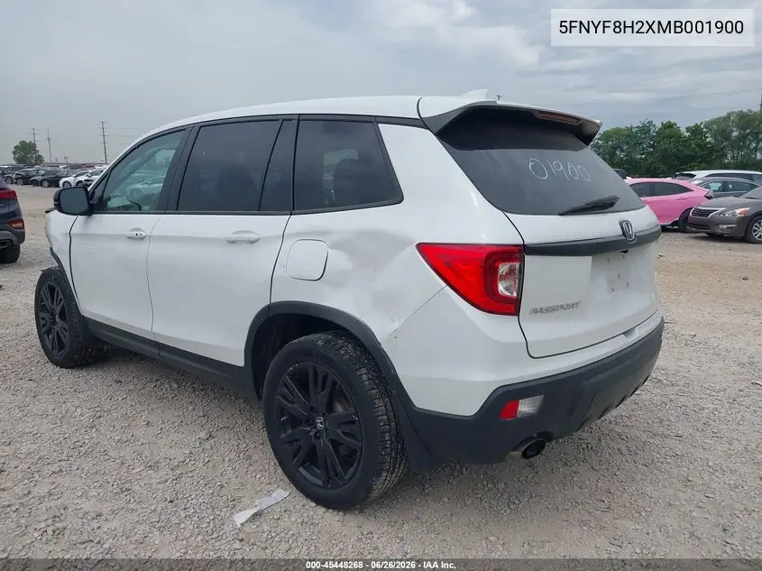 2021 Honda Passport Awd Sport VIN: 5FNYF8H2XMB001900 Lot: 45448268