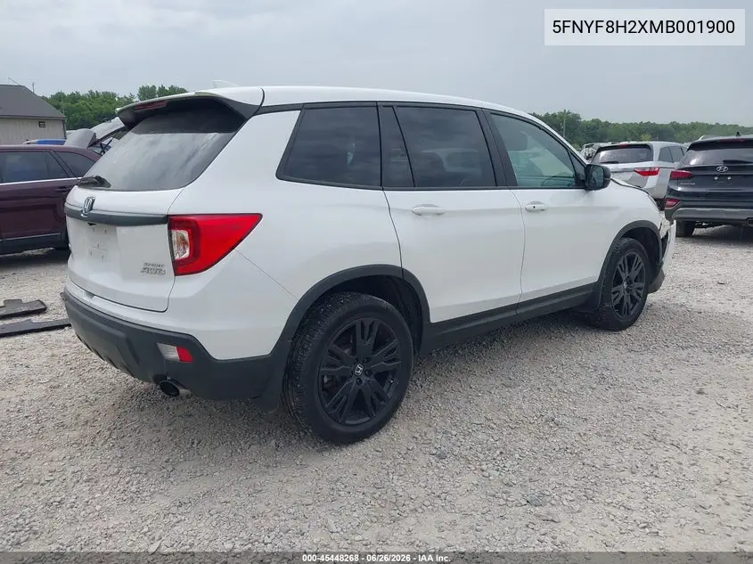 2021 Honda Passport Awd Sport VIN: 5FNYF8H2XMB001900 Lot: 45448268