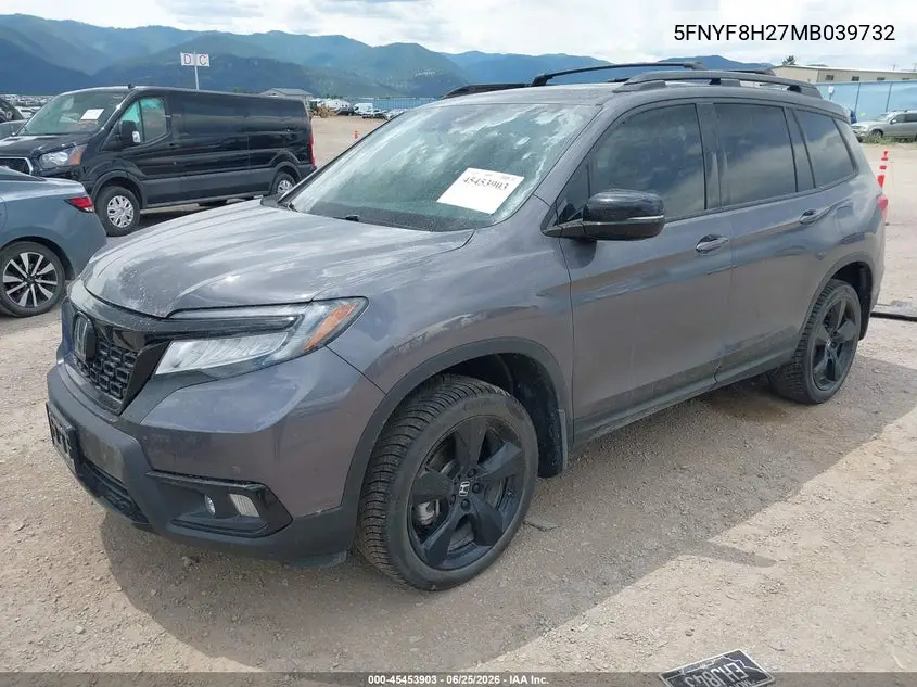 2021 Honda Passport Awd Elite VIN: 5FNYF8H07MB039132 Lot: 45453903