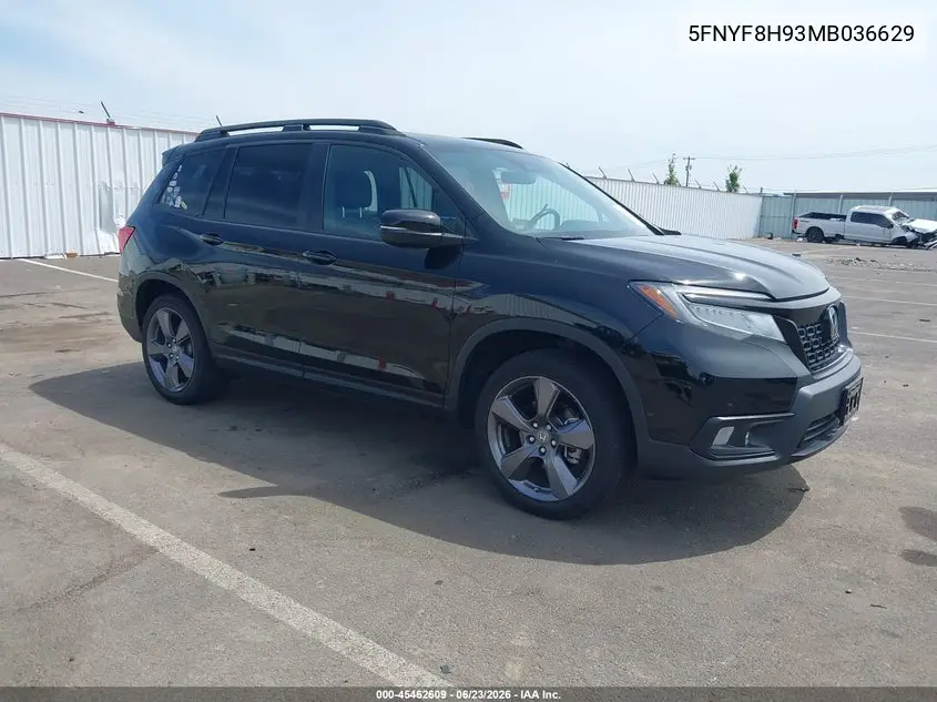 2021 Honda Passport Awd Touring VIN: 5FNYF8H93MB036629 Lot: 45462609