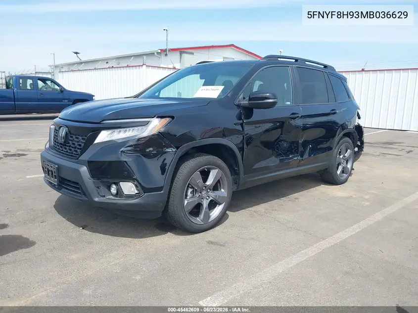 2021 Honda Passport Awd Touring VIN: 5FNYF8H93MB036629 Lot: 45462609