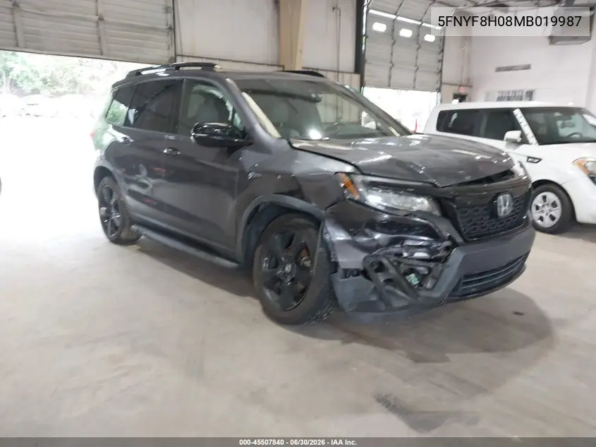 2021 Honda Passport Awd Elite VIN: 5FNYF8H08MB019987 Lot: 45507840
