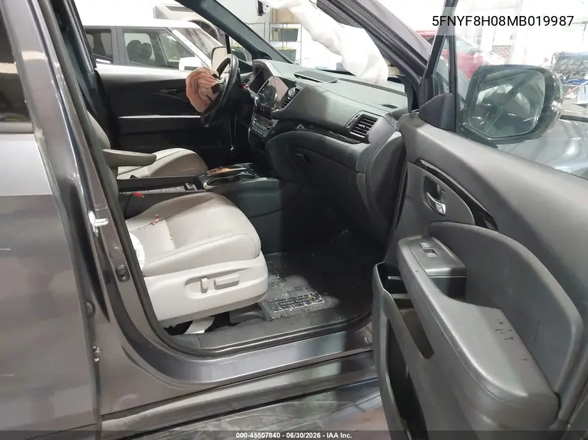 2021 Honda Passport Awd Elite VIN: 5FNYF8H08MB019987 Lot: 45507840