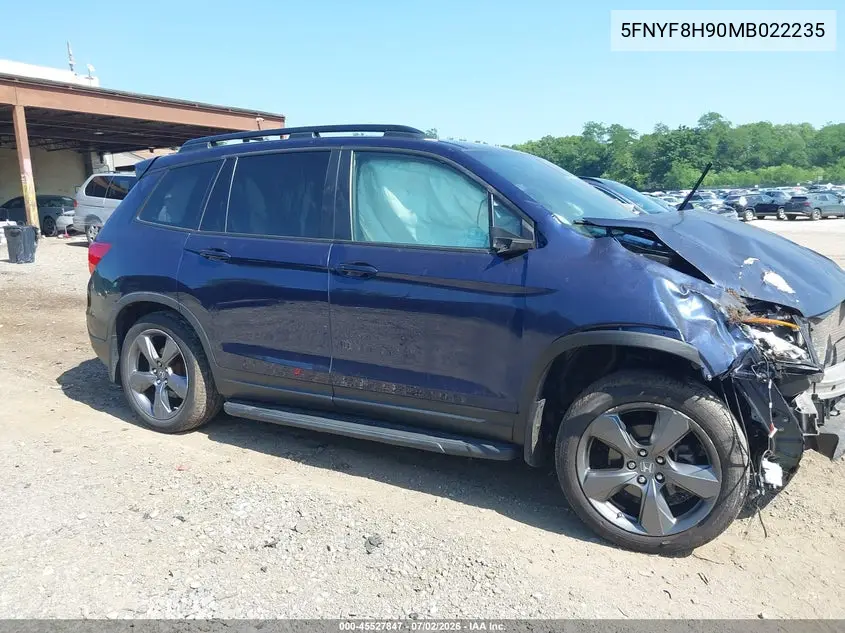 2021 Honda Passport Awd Touring VIN: 5FNYF8H90MB022235 Lot: 45527847