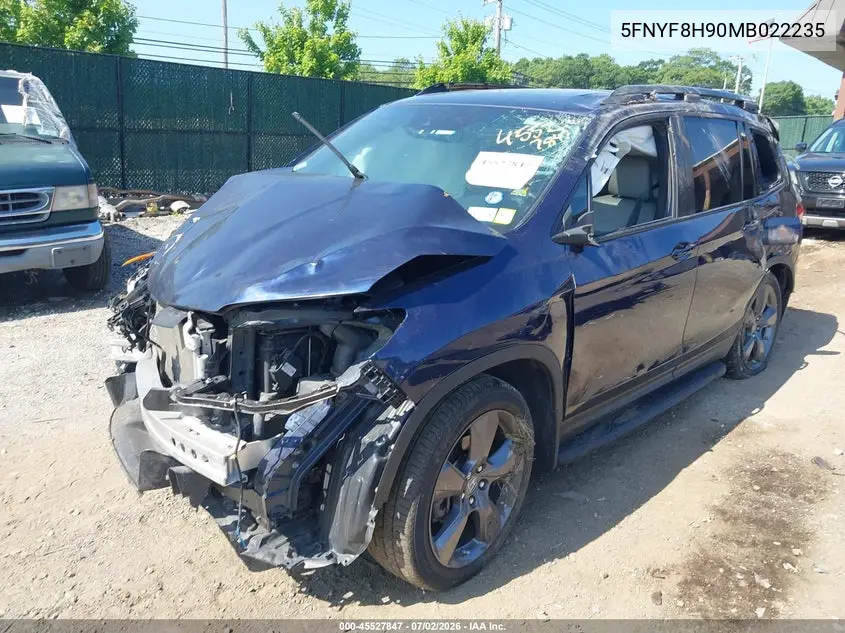 2021 Honda Passport Awd Touring VIN: 5FNYF8H90MB022235 Lot: 45527847