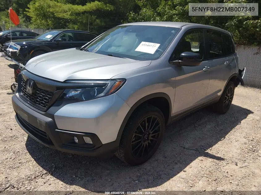2021 Honda Passport Awd Sport VIN: 5FNYF8H22MB007349 Lot: 45540725