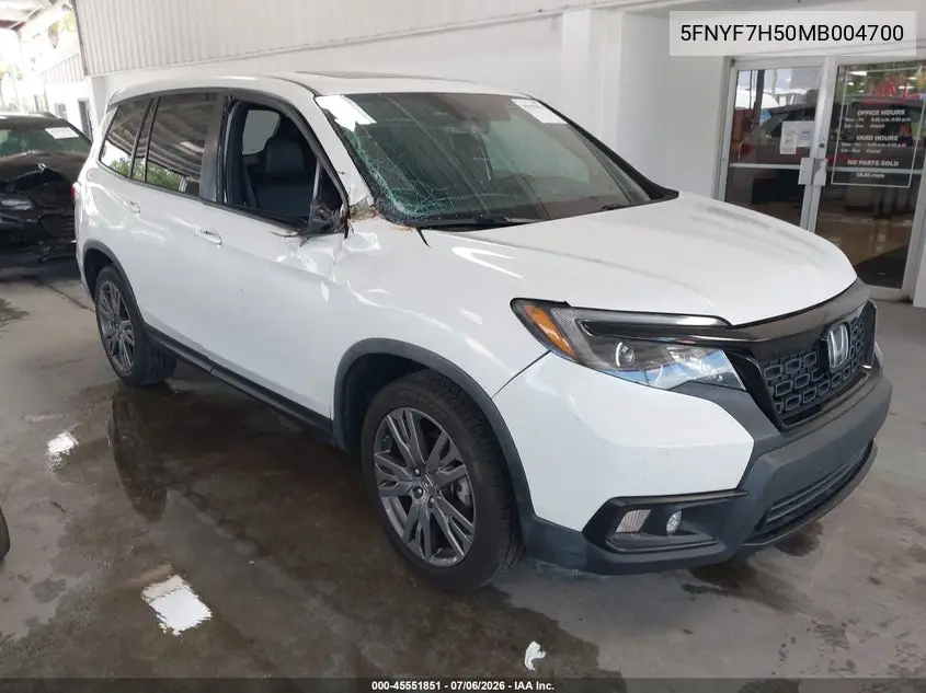 2021 Honda Passport 2Wd Ex-L VIN: 5FNYF7H50MB004700 Lot: 45551851