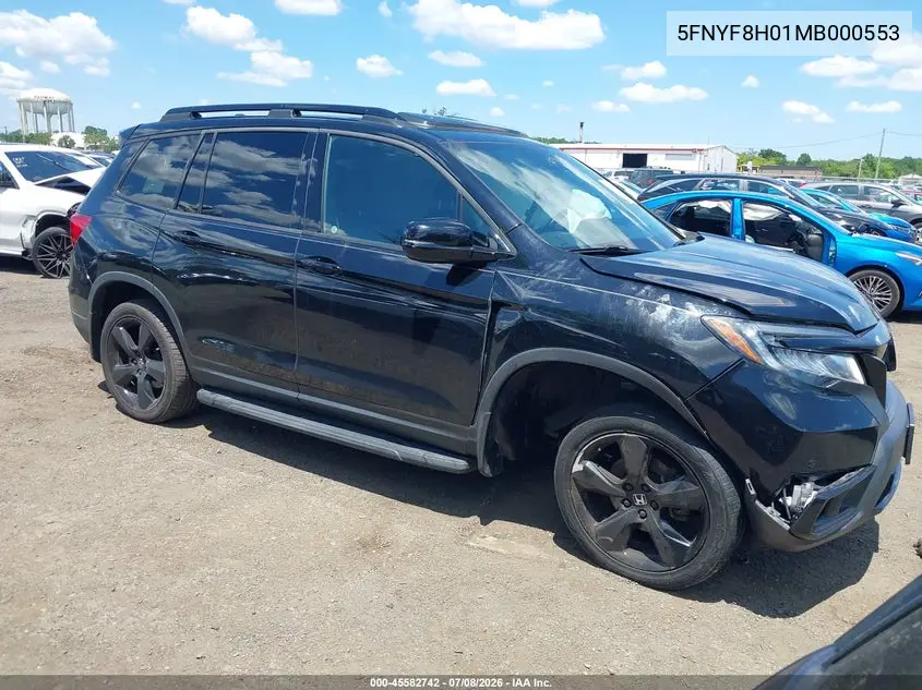 2021 Honda Passport Awd Elite VIN: 5FNYF8H01MB000553 Lot: 45582742