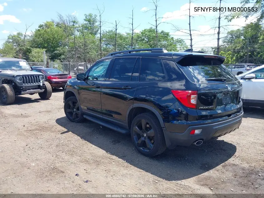 2021 Honda Passport Awd Elite VIN: 5FNYF8H01MB000553 Lot: 45582742