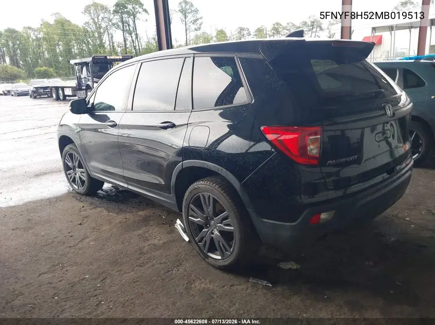 2021 Honda Passport Awd Ex-L VIN: 5FNYF8H52MB019513 Lot: 45622608