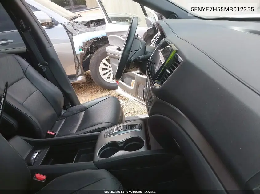 2021 Honda Passport 2Wd Ex-L VIN: 5FNYF7H55MB012355 Lot: 45682514