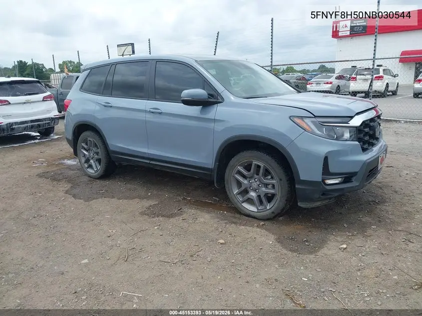 2022 Honda Passport Awd Ex-L VIN: 5FNYF8H50NB030544 Lot: 45153393