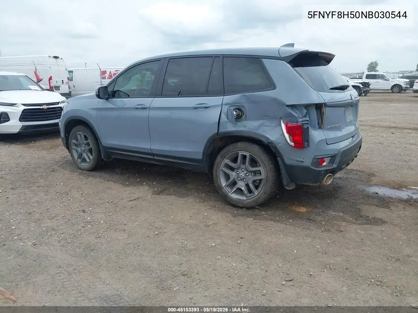 2022 Honda Passport Awd Ex-L VIN: 5FNYF8H50NB030544 Lot: 45153393