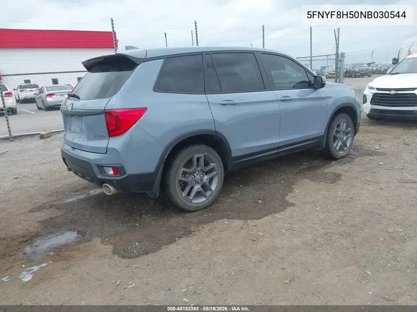 2022 Honda Passport Awd Ex-L VIN: 5FNYF8H50NB030544 Lot: 45153393
