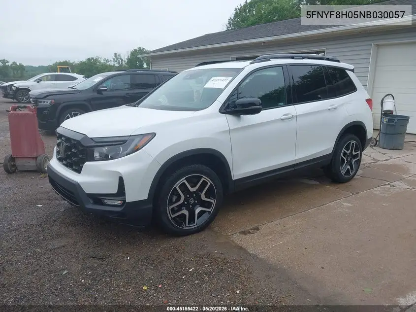 2022 Honda Passport Awd Elite VIN: 5FNYF8H05NB030057 Lot: 45155422