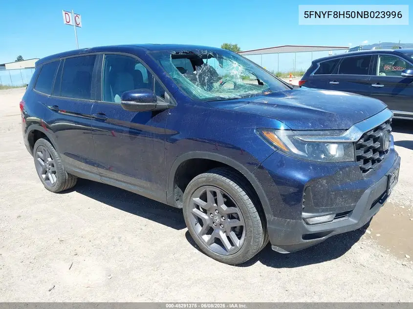 2022 Honda Passport Awd Ex-L VIN: 5FNYF8H50NB023996 Lot: 45291375