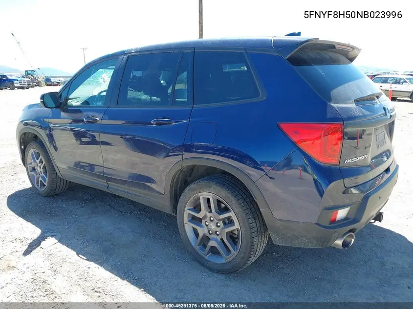 2022 Honda Passport Awd Ex-L VIN: 5FNYF8H50NB023996 Lot: 45291375