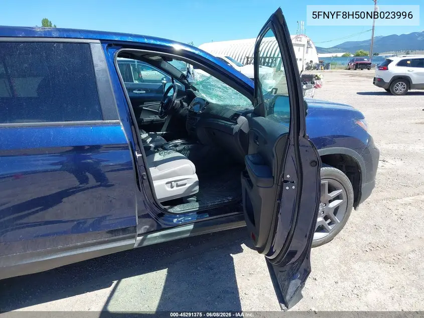 2022 Honda Passport Awd Ex-L VIN: 5FNYF8H50NB023996 Lot: 45291375