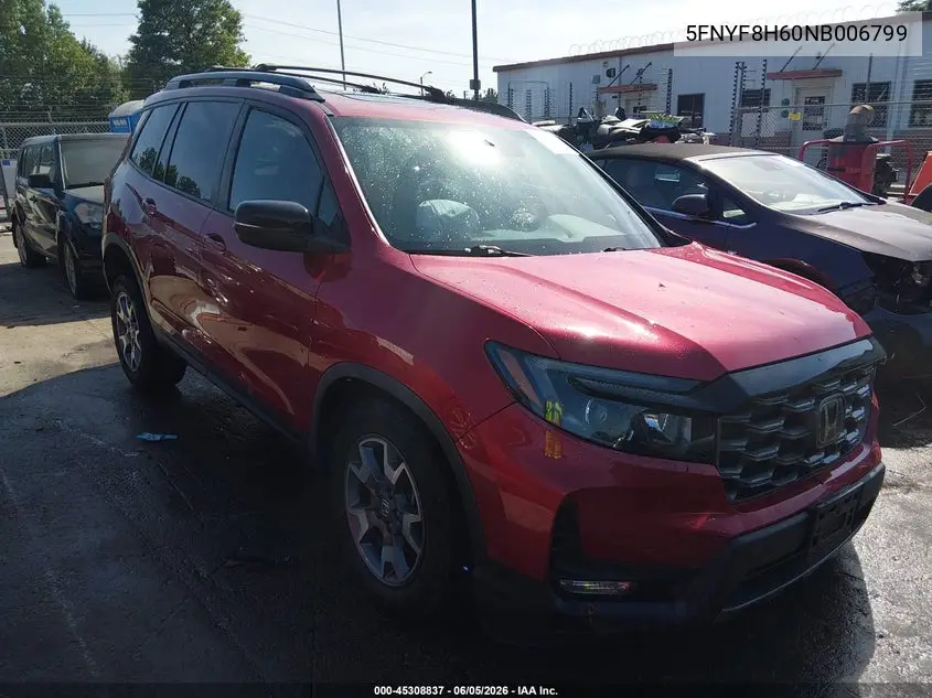2022 Honda Passport Awd Trailsport VIN: 5FNYF8H60NB006799 Lot: 45308837