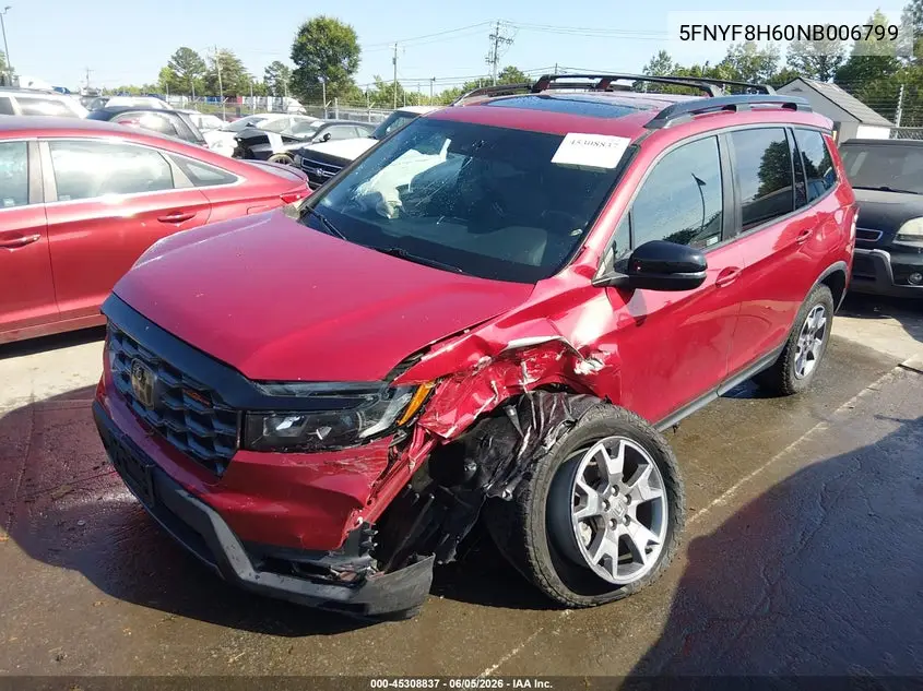2022 Honda Passport Awd Trailsport VIN: 5FNYF8H60NB006799 Lot: 45308837