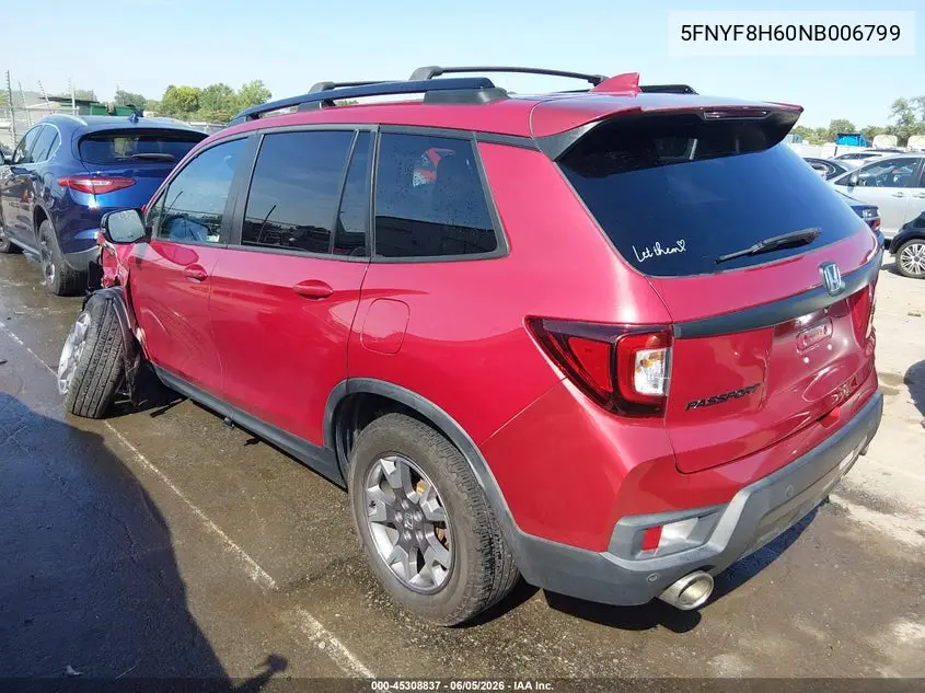 2022 Honda Passport Awd Trailsport VIN: 5FNYF8H60NB006799 Lot: 45308837