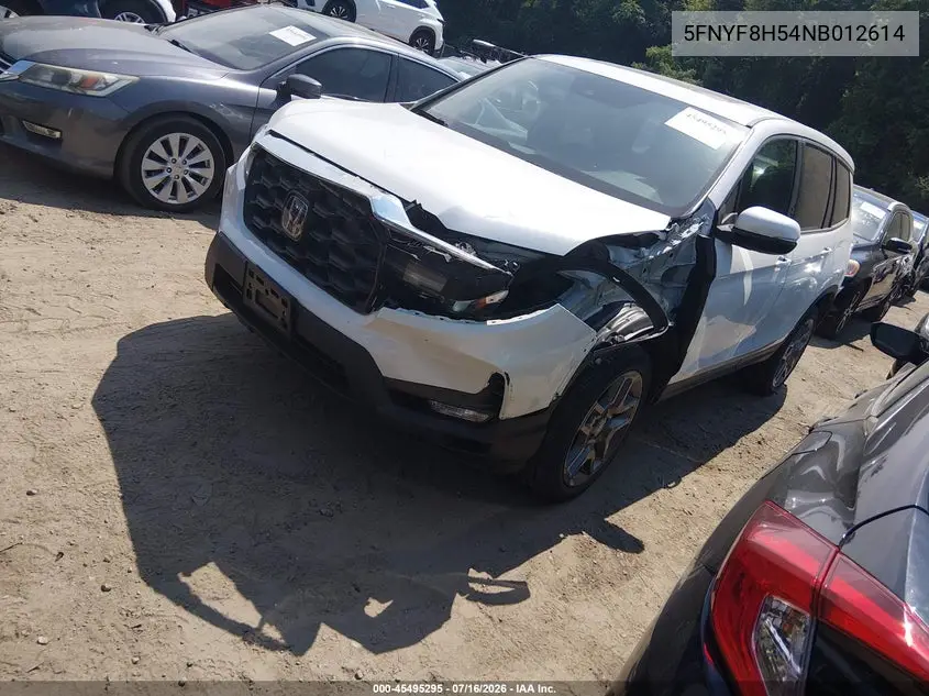 2022 Honda Passport Awd Ex-L VIN: 5FNYF8H54NB012614 Lot: 45495295