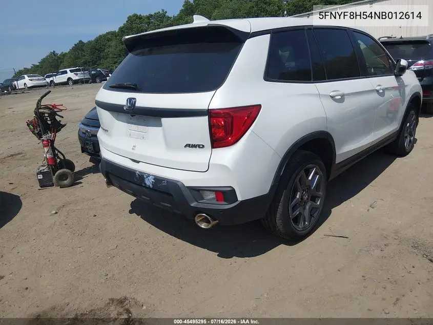 2022 Honda Passport Awd Ex-L VIN: 5FNYF8H54NB012614 Lot: 45495295