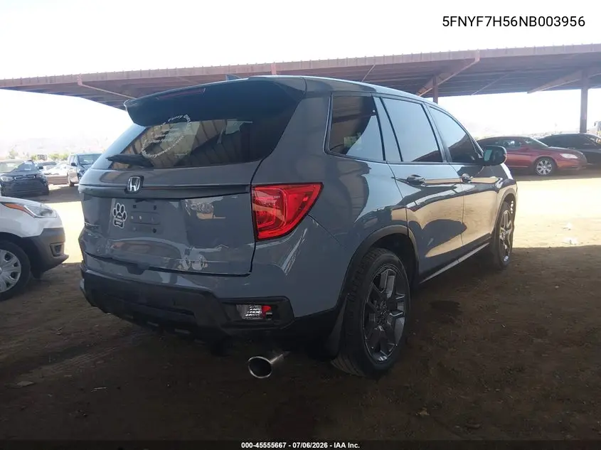 2022 Honda Passport 2Wd Ex-L VIN: 5FNYF7H56NB003956 Lot: 45555667