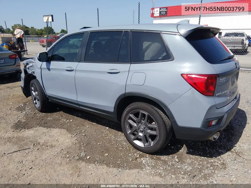 2022 Honda Passport 2Wd Ex-L VIN: 5FNYF7H55NB003799 Lot: 45669783