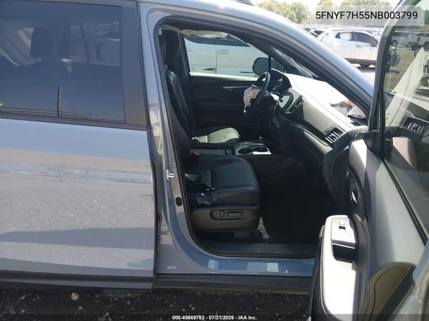 2022 Honda Passport 2Wd Ex-L VIN: 5FNYF7H55NB003799 Lot: 45669783