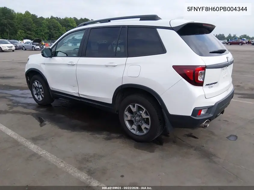 2023 Honda Passport Awd Trailsport VIN: 5FNYF8H60PB004344 Lot: 45189923