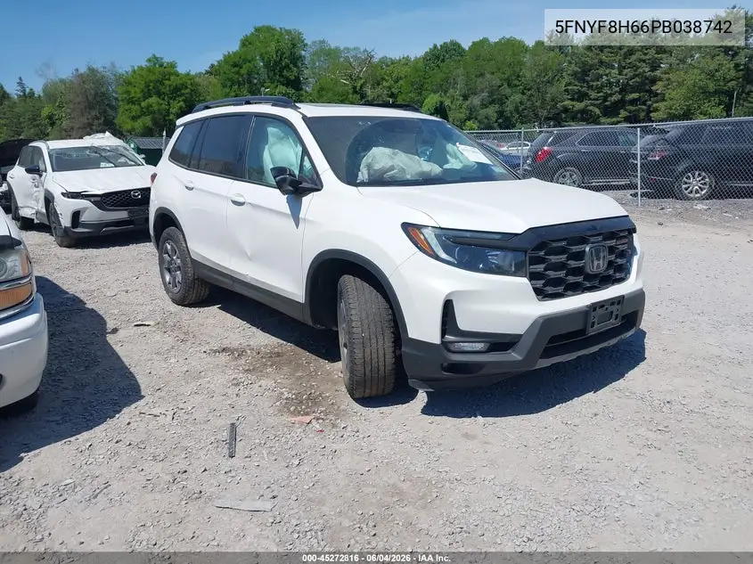 2023 Honda Passport Awd Trailsport VIN: 5FNYF8H66PB038742 Lot: 45272816