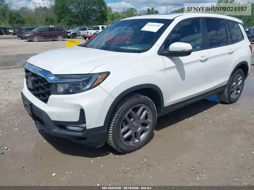 2023 Honda Passport Awd Ex-L VIN: 5FNYF8H59PB024597 Lot: 45422250
