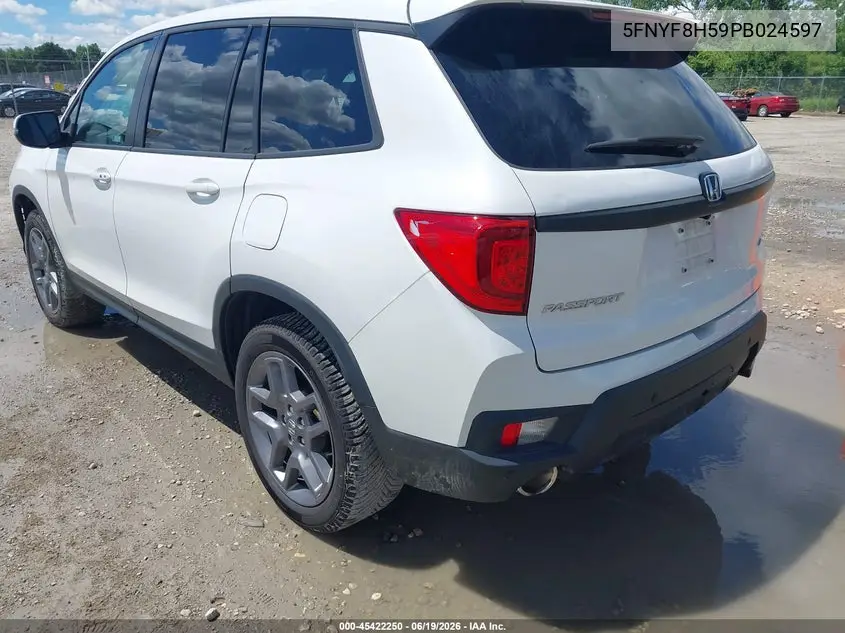2023 Honda Passport Awd Ex-L VIN: 5FNYF8H59PB024597 Lot: 45422250