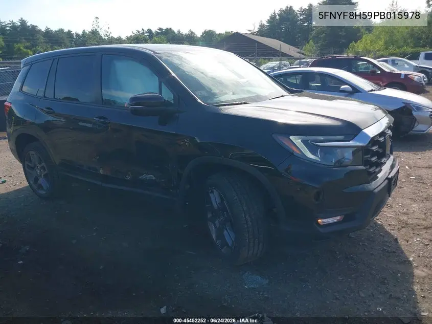 2023 Honda Passport Awd Ex-L VIN: 5FNYF8H59PB015978 Lot: 45452252
