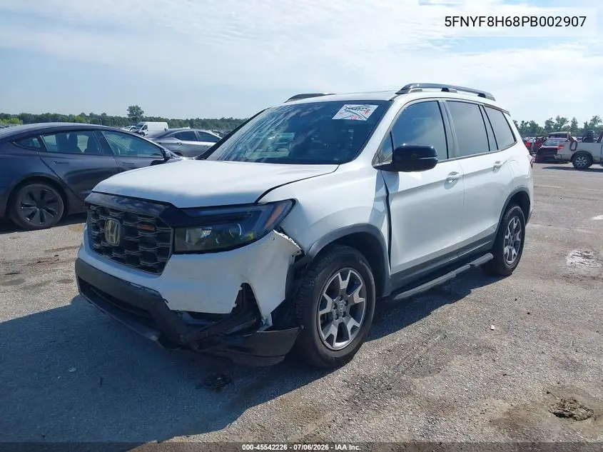 2023 Honda Passport Awd Trailsport VIN: 5FNYF8H68PB002907 Lot: 45542226
