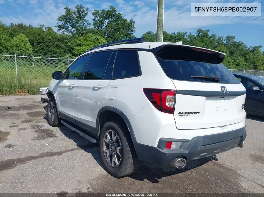 2023 Honda Passport Awd Trailsport VIN: 5FNYF8H68PB002907 Lot: 45542226