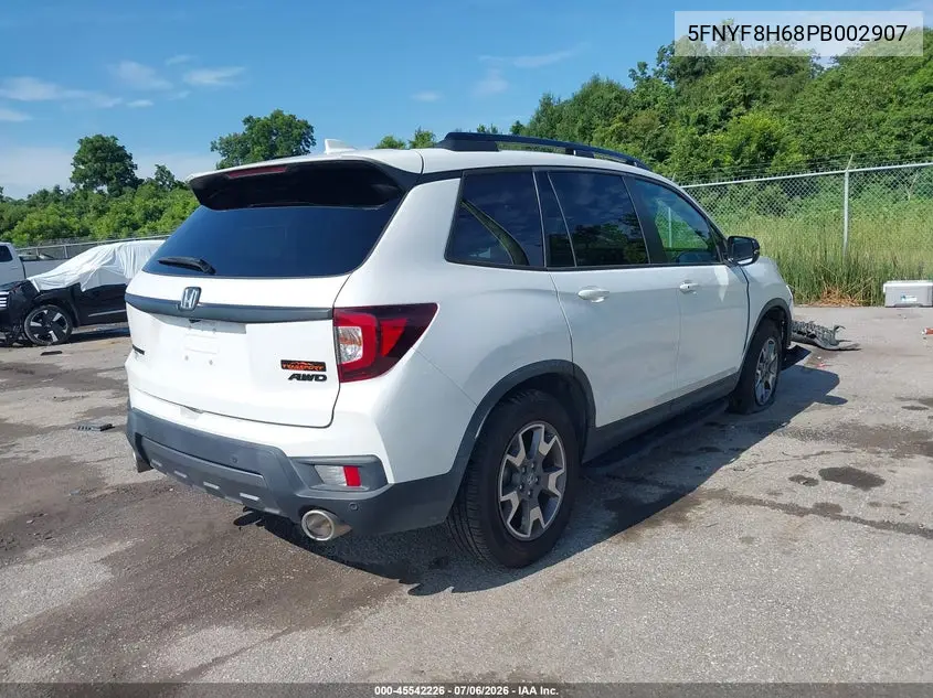 2023 Honda Passport Awd Trailsport VIN: 5FNYF8H68PB002907 Lot: 45542226