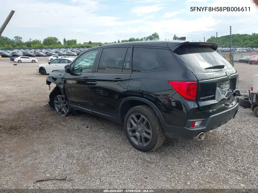 2023 Honda Passport Awd Ex-L VIN: 5FNYF8H58PB006611 Lot: 45583507