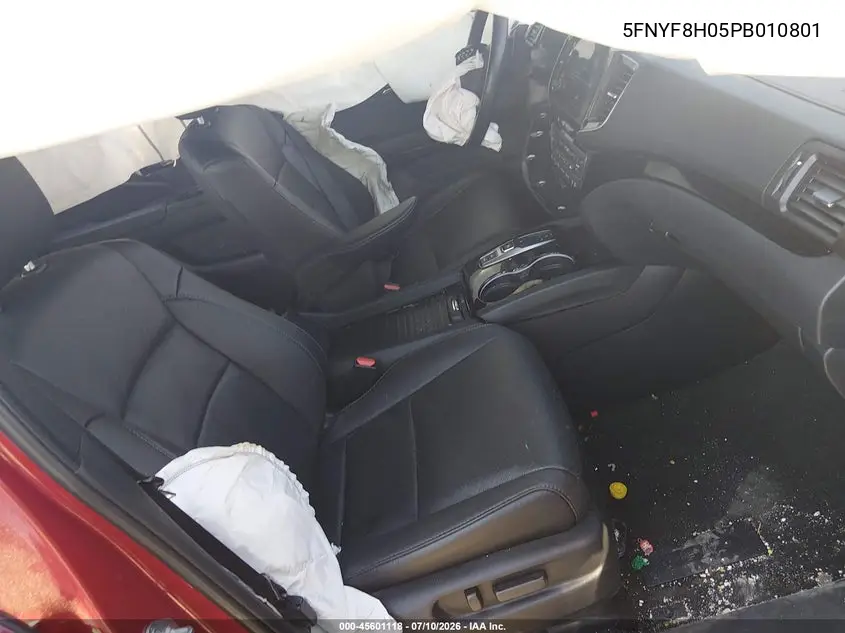2023 Honda Passport Awd Elite VIN: 5FNYF8H05PB010801 Lot: 45601118