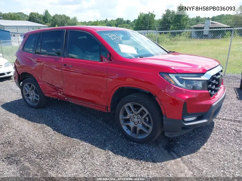 2023 Honda Passport Awd Ex-L VIN: 5FNYF8H58PB036093 Lot: 45641014