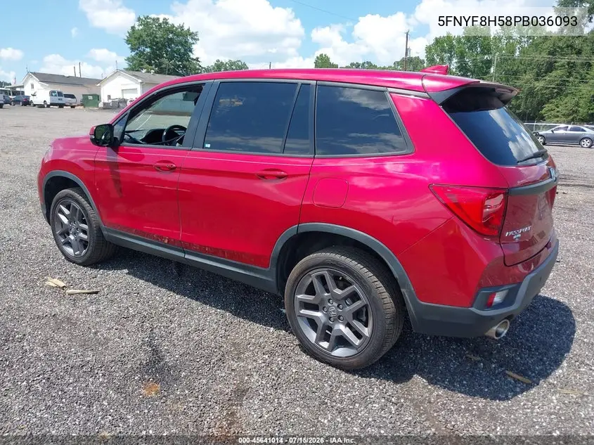 2023 Honda Passport Awd Ex-L VIN: 5FNYF8H58PB036093 Lot: 45641014