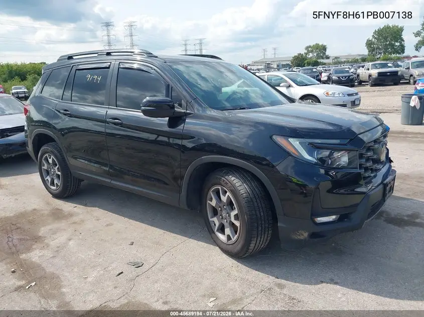 2023 Honda Passport Awd Trailsport VIN: 5FNYF8H61PB007138 Lot: 45689194