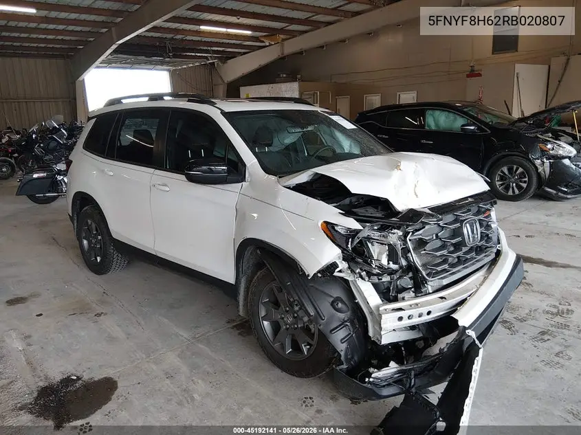 2024 Honda Passport Awd Trailsport VIN: 5FNYF8H62RB020807 Lot: 45192141