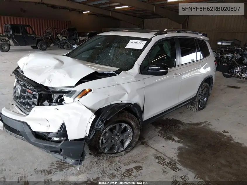 2024 Honda Passport Awd Trailsport VIN: 5FNYF8H62RB020807 Lot: 45192141