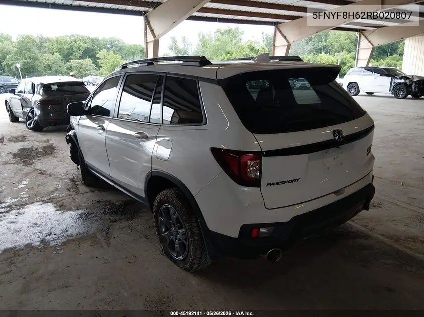 2024 Honda Passport Awd Trailsport VIN: 5FNYF8H62RB020807 Lot: 45192141