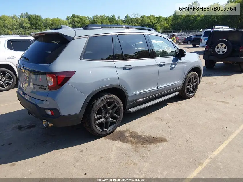 2024 Honda Passport Awd Black VIN: 5FNYF8H88RB009764 Lot: 45291019