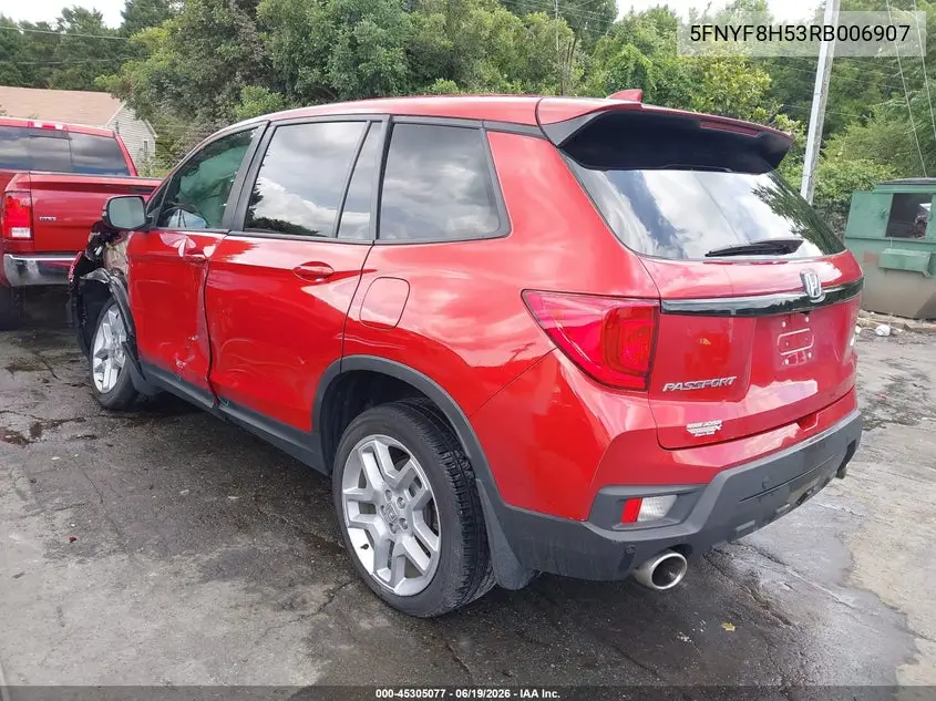 2024 Honda Passport Awd Ex-L VIN: 5FNYF8H53RB006907 Lot: 45305077