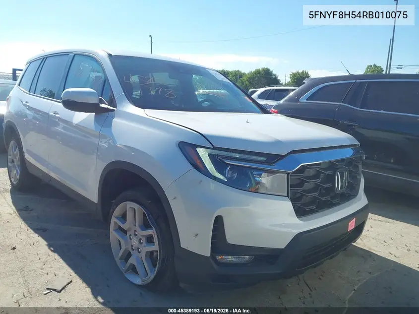 2024 Honda Passport Awd Ex-L VIN: 5FNYF8H54RB010075 Lot: 45389193